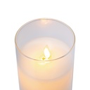 Set de 3 candelas led de cera y vidrio