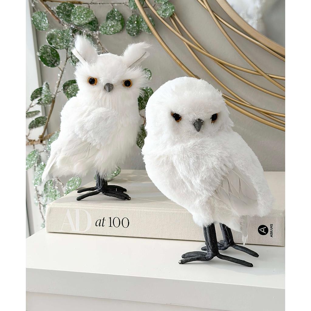 Set de 2 Buhos Blancos