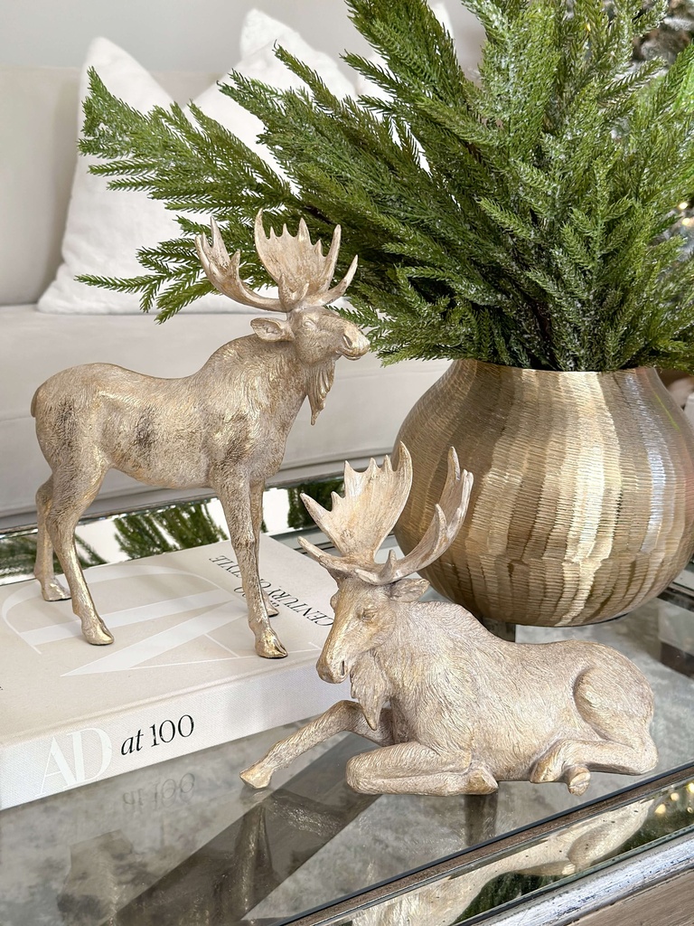 Set de 2 alces dorados