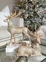Set de 2 venados dorados con corona
