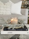 Corona para candelas de flocked cedar