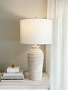 Lampara crema con textura