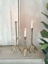Set de 3 candelabros ramas dorados