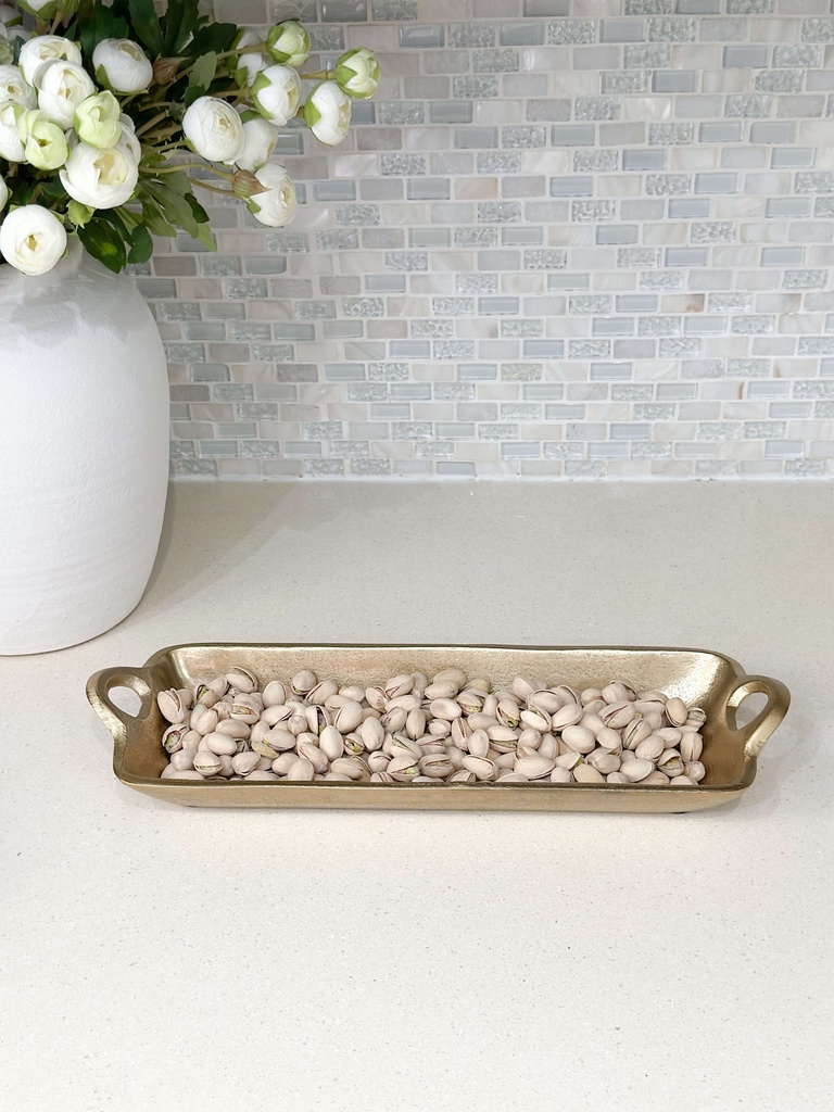 Azafate dorado pequeño para servir