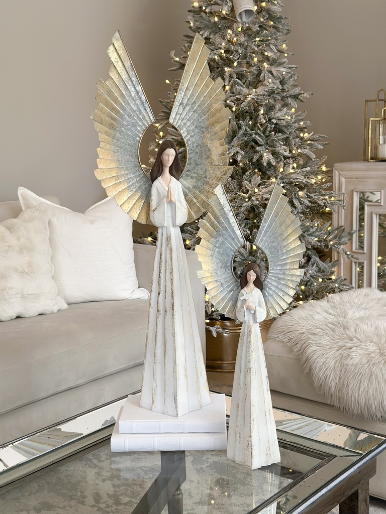 Angeles alto con alas de metal (2 tamaños)