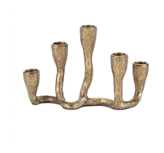 Candelabro dorado para candela conica