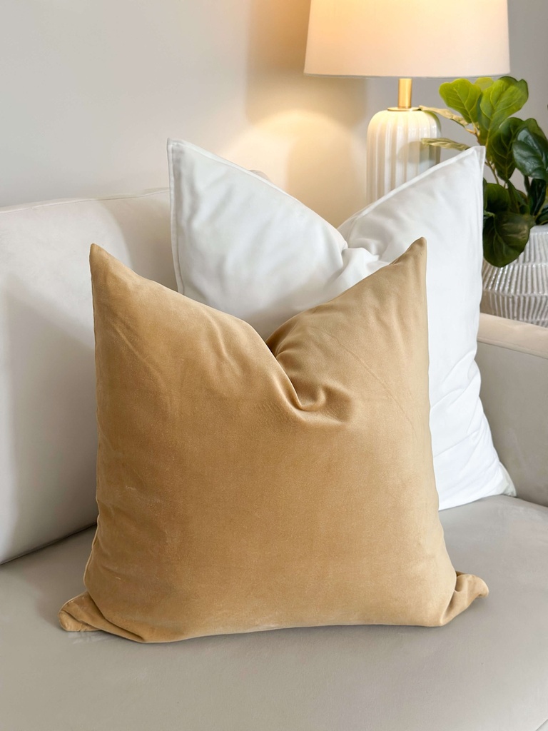 Forro de cojin dorado terciopelo