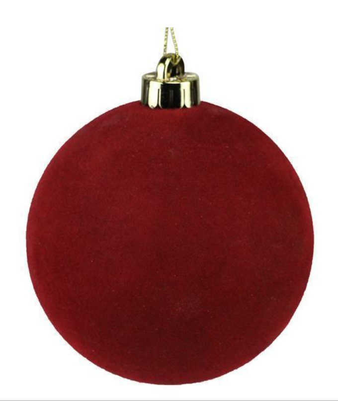 Esfera tipo velvet rojo