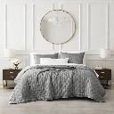 Bamboo Quilt Set Gris Oversized