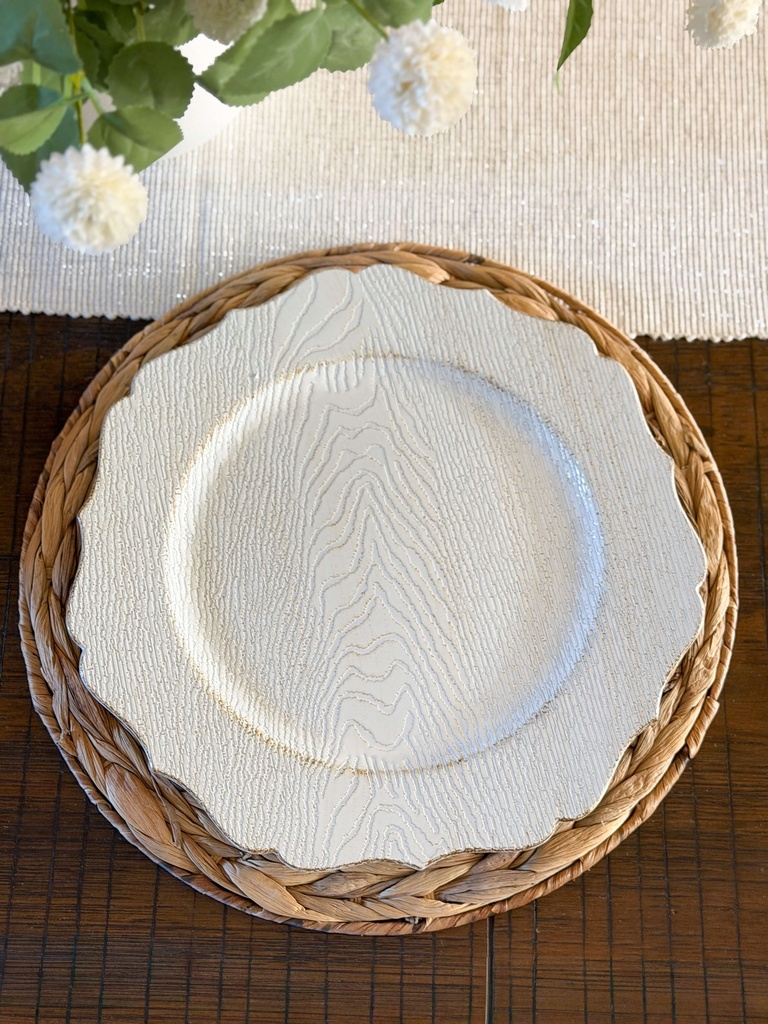 Porta plato con efecto madera