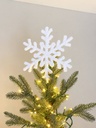 Snowflake blanco topper para arbol