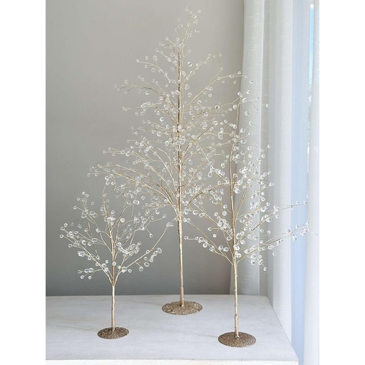 Arbol Dorado con Cristales (3 Tamaños)