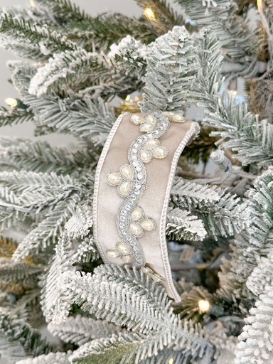 [R4271757] Cinta velvet con perlas (yarda)