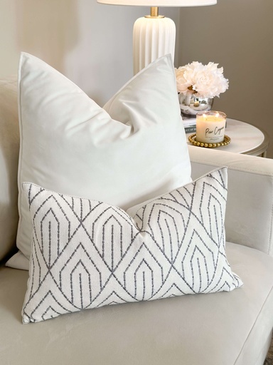 Cojín lumbar geometrico gris