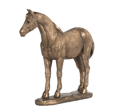 [77095] Escultura de caballo castaño