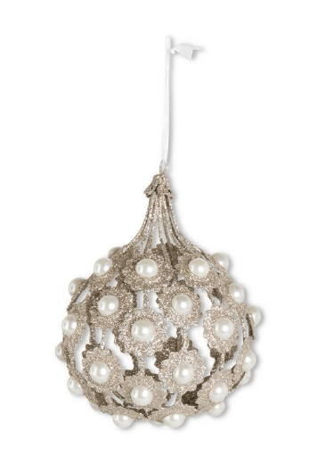 [53975b] Esfera Filigrama con Perlas grande