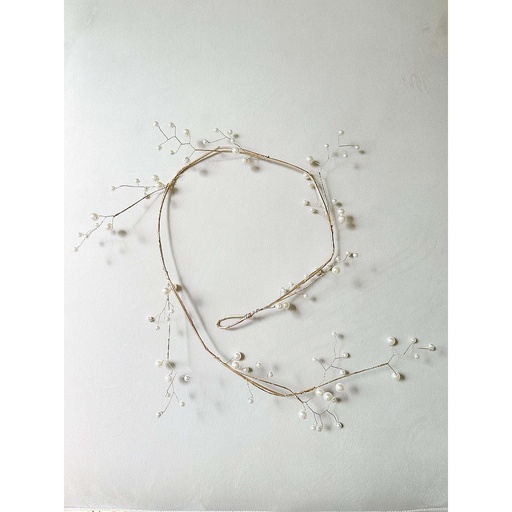 [31281] Guirnalda Dorada con perlas pequeña