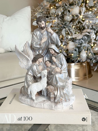 [MTX72907] Nacimiento champagne y plateado