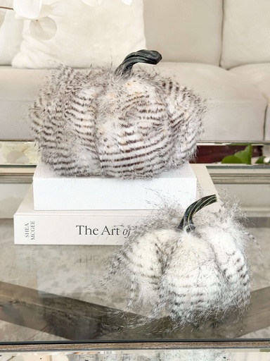 Pumpkin faux fur con lineas (2 tamaños)