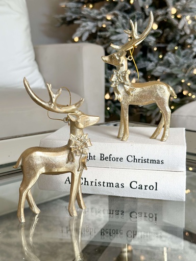 [4312129] Set de 2 ornamentos de venado con chongo