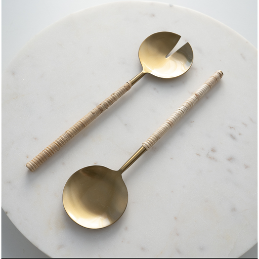 [75013] Set de 2 utensilios para servir de jute