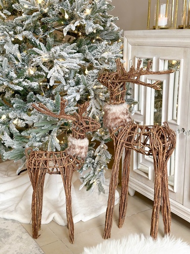 [31053 y 31054] Set de 2 venados altos con bufanda