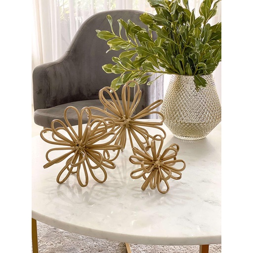 [82233-DS] Set de 3 esferas tipo flor