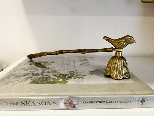 [16405] Apaga vela dorado con pajaro