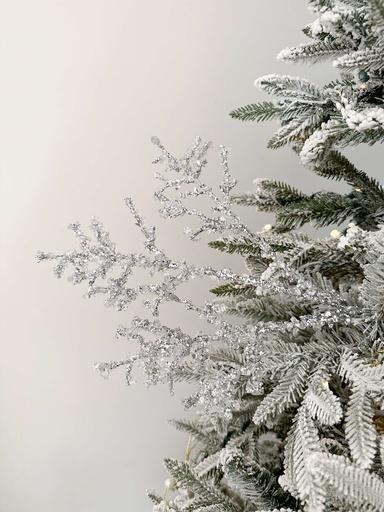 [91776] Rama plateada jeweled con cristales