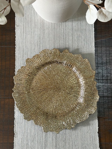[CH535.GL14R] Porta plato dorado