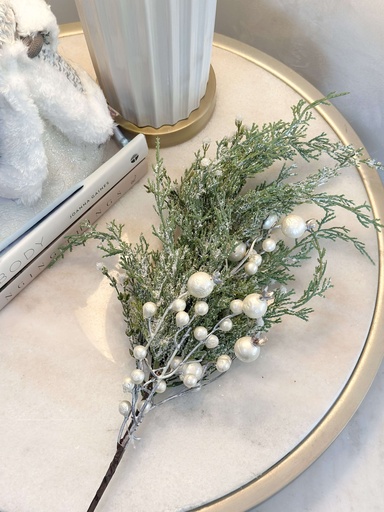 [54780A] Rama de cedro y perlas