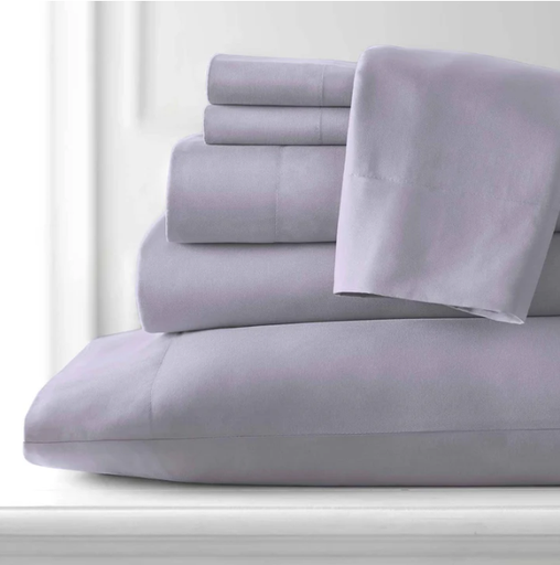 Juego de sabanas lila palido lisas