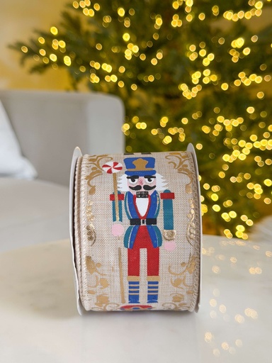 [57R1235] Rollo de cinta estampado nutcracker
